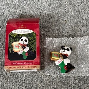 Hallmark Keepsake Panda Ornament - Black and Red